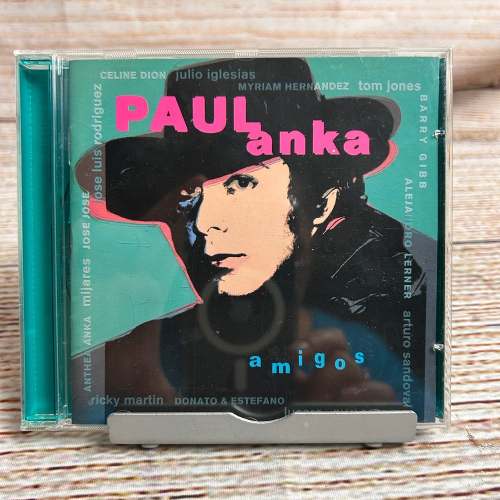 Paul Anka Amigos CD 1996 Latin Pop Duets Celine‎ Dion Ricky Martin CDT-82002